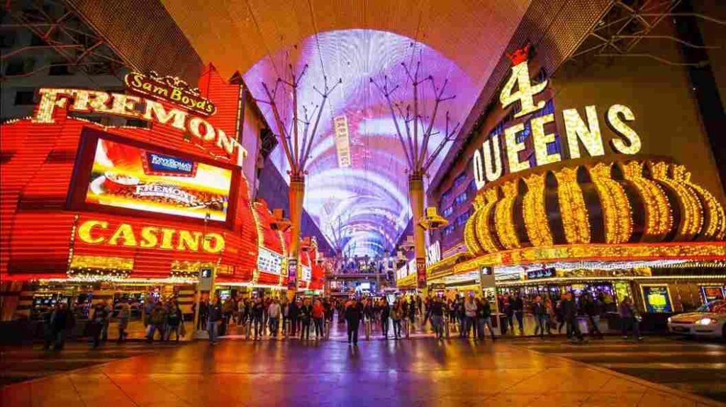 visit Fremont Street with toddlers