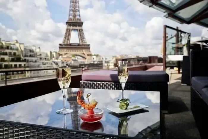 Have a fancy dinner at the Eiffel Tower Restaurant