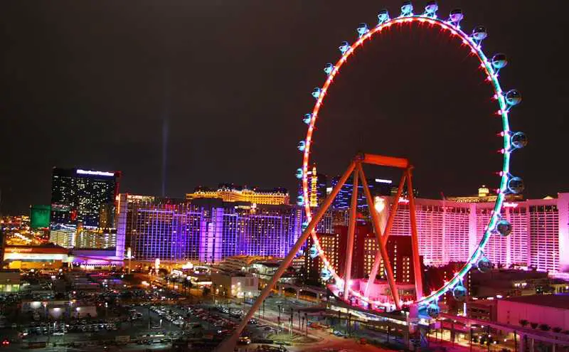 Take a ride on the High Roller Ferris wheel