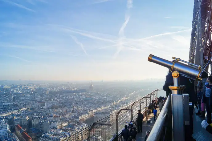 Take in the cityscape from the Eiffel Tower Viewing Deck