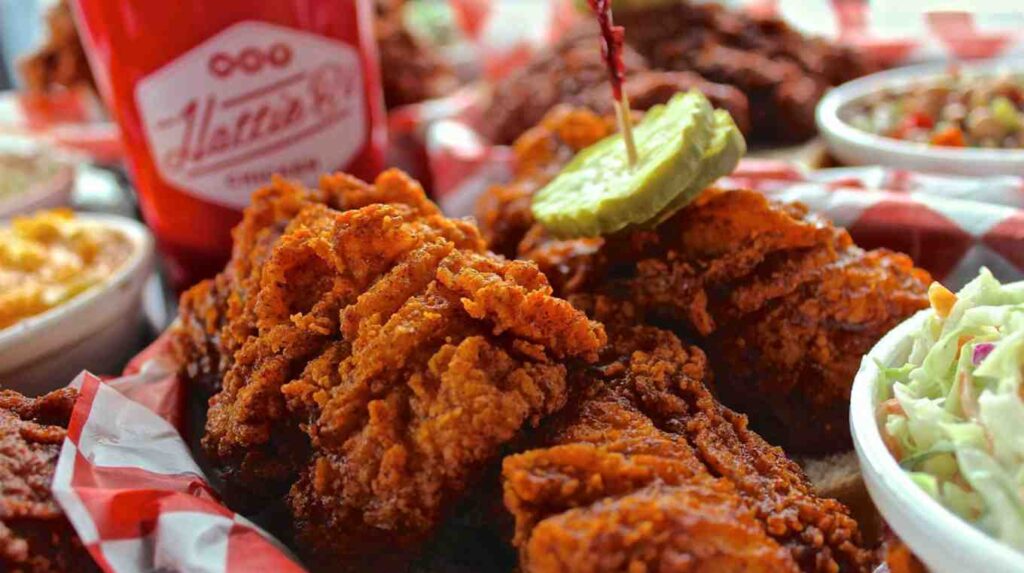 Fried Chicken of Hattie B's Hot Chicken