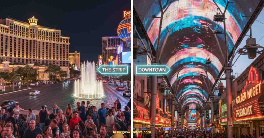 What Is The Difference Between Staying On The Strip Versus Downtown Las Vegas?