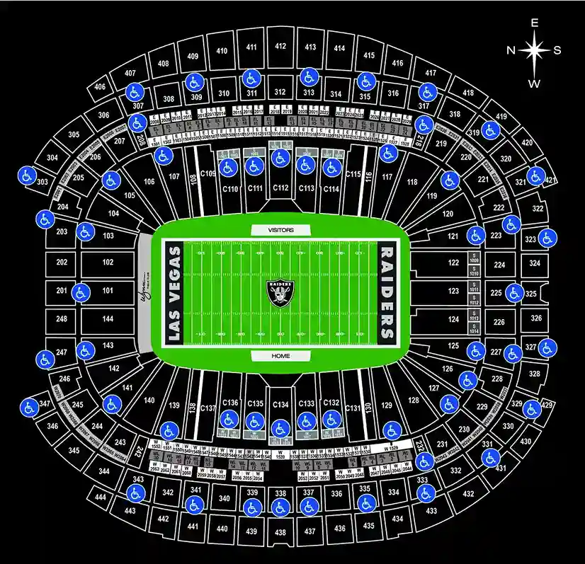 Allegiant Stadium ADA Seating Chart