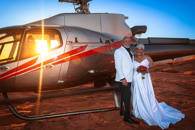 The Valley of Fire Helicopter Wedding