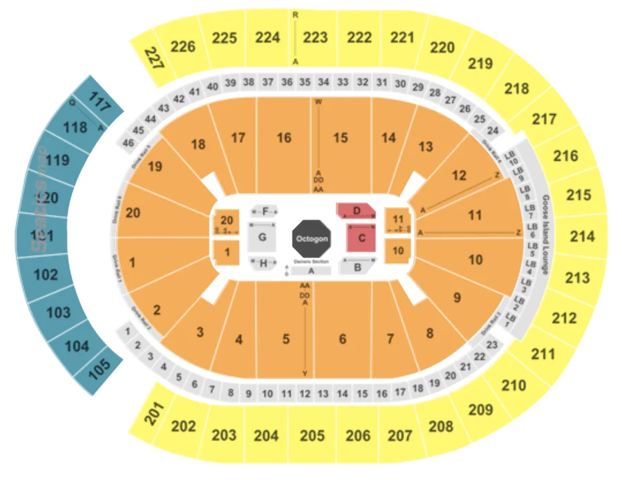UFC SEATING CHART - T-Mobile Arena