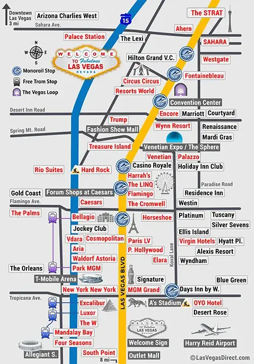 Las Vegas Strip Map