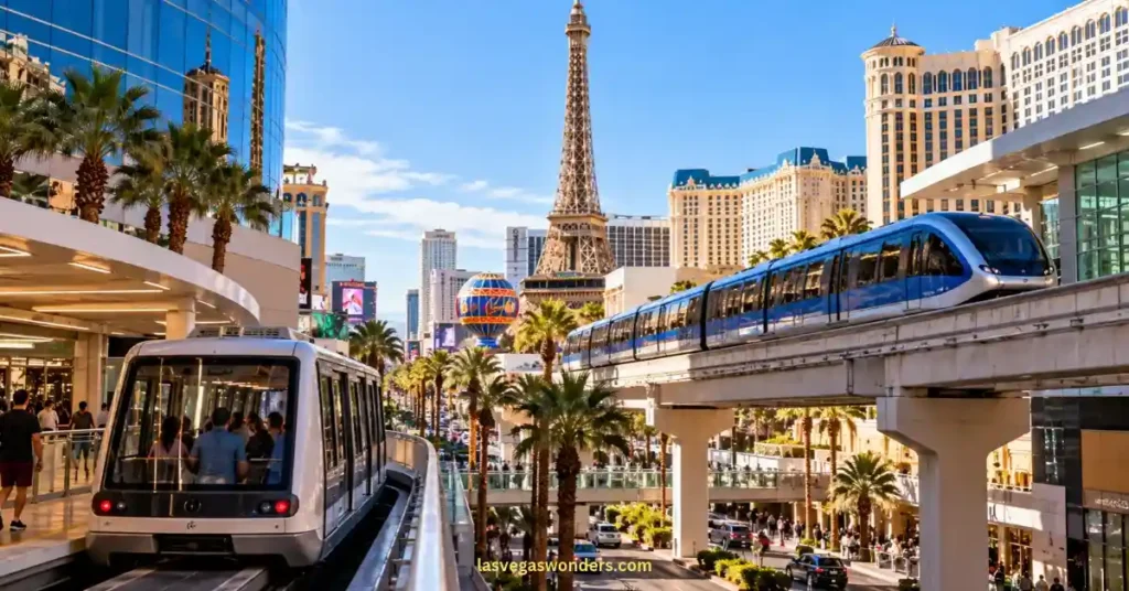Las Vegas Free Trams vs. Monorail - Routes & Costs