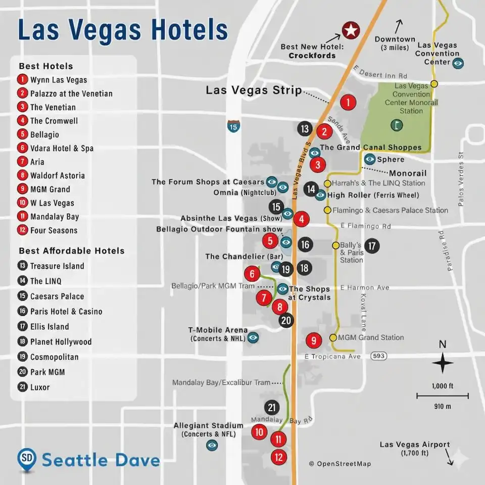 Las Vegas Hotel Map